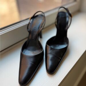 Ralph Lauren Elegant Black Slingback Heels